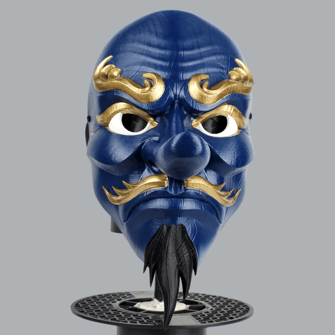 Space Armory Tengu Japanese Full Face Mask - Midnight Blue Masks