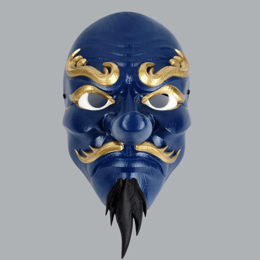Space Armory Tengu Japanese Full Face Mask - Midnight Blue Masks