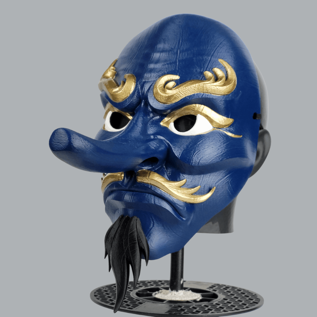 Space Armory Tengu Japanese Full Face Mask - Midnight Blue Masks