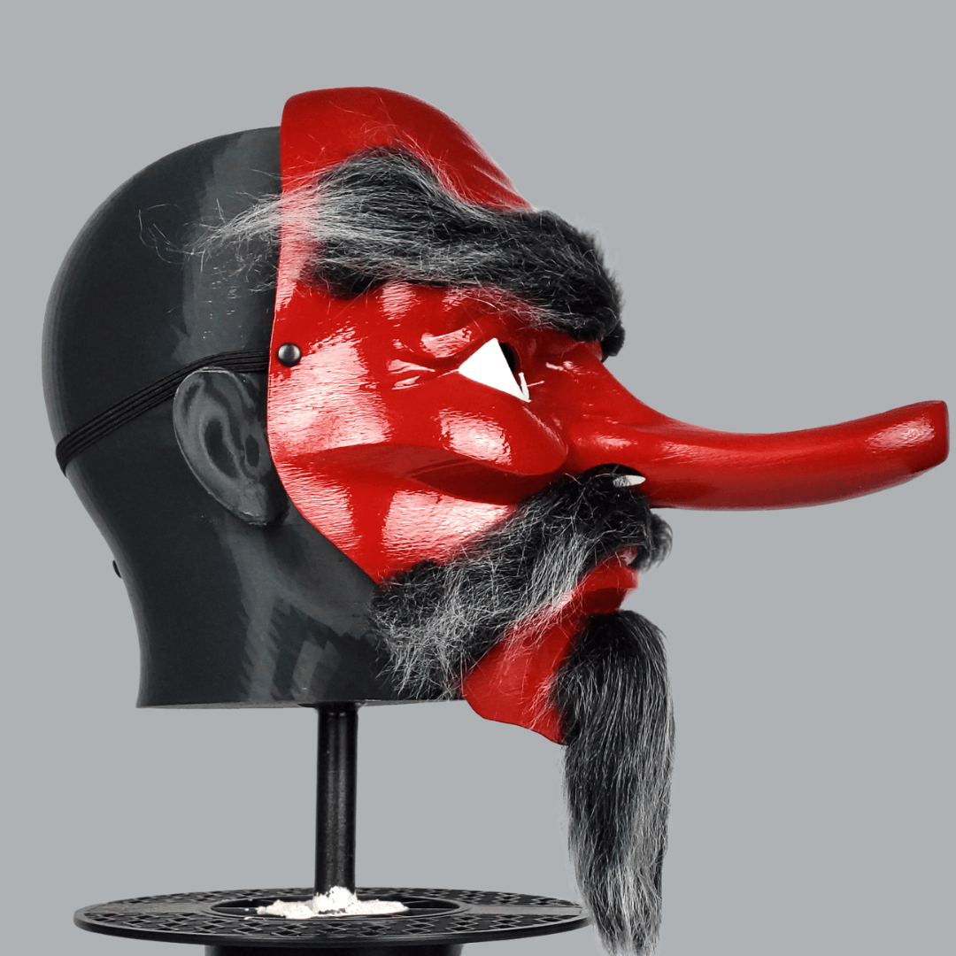 Space Armory Tengu Japanese Mask With Black Hair Masks