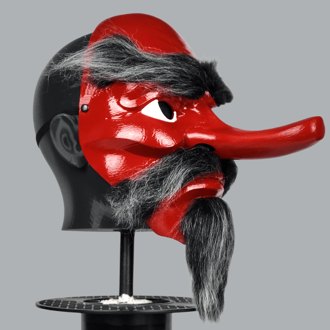 Space Armory Tengu Japanese Mask With Black Hair Masks
