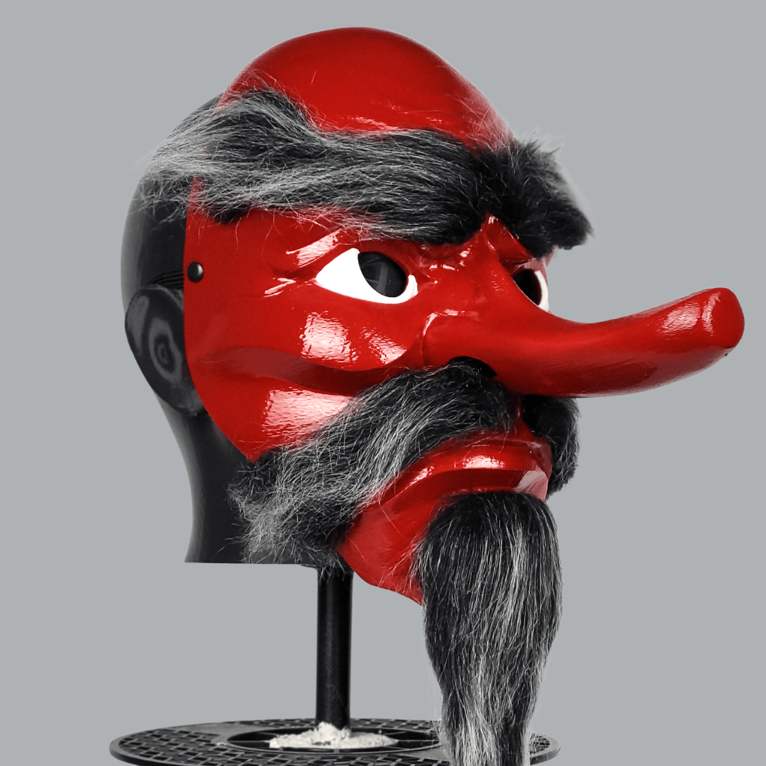 Space Armory Tengu Japanese Mask With Black Hair Masks