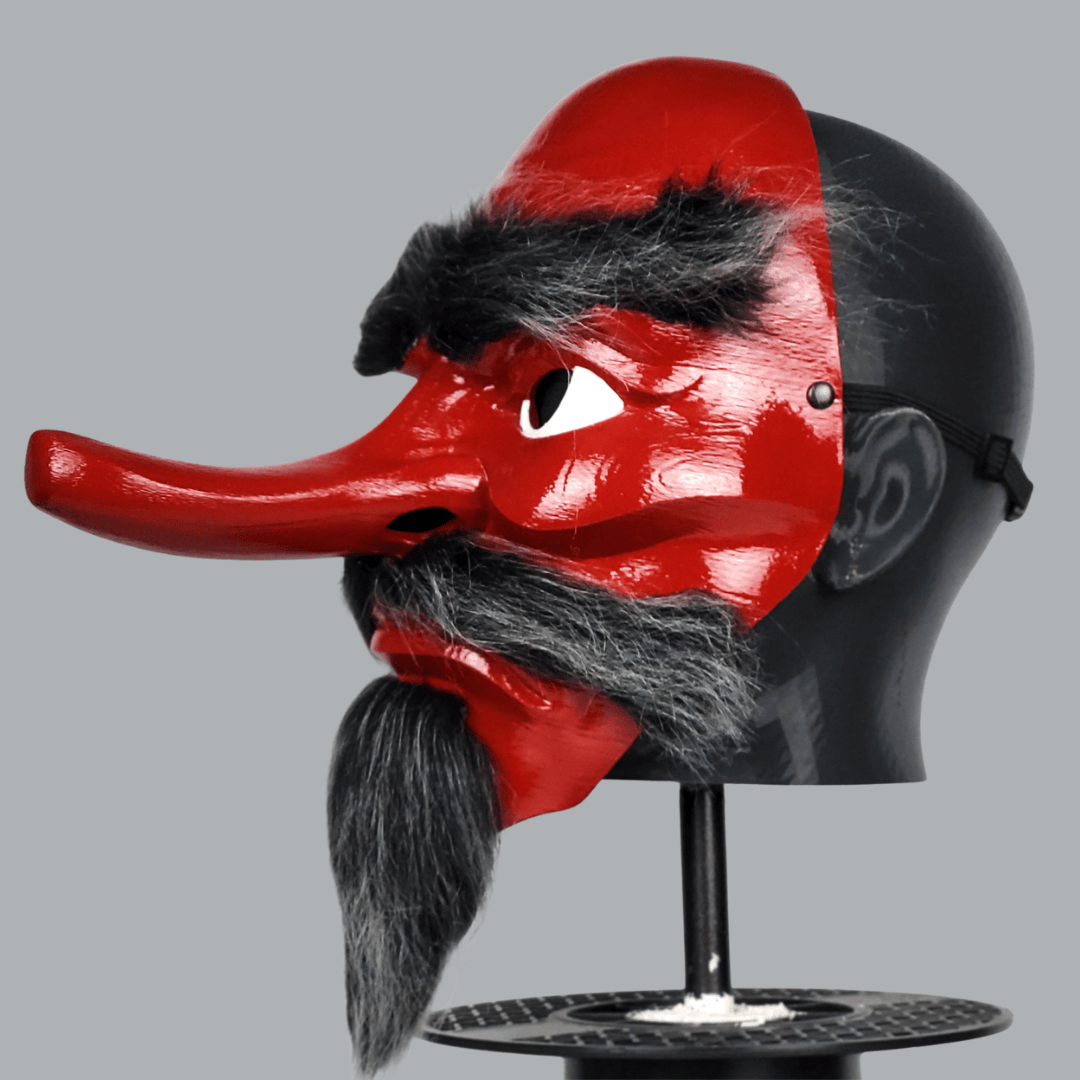 Space Armory Tengu Japanese Mask With Black Hair Masks