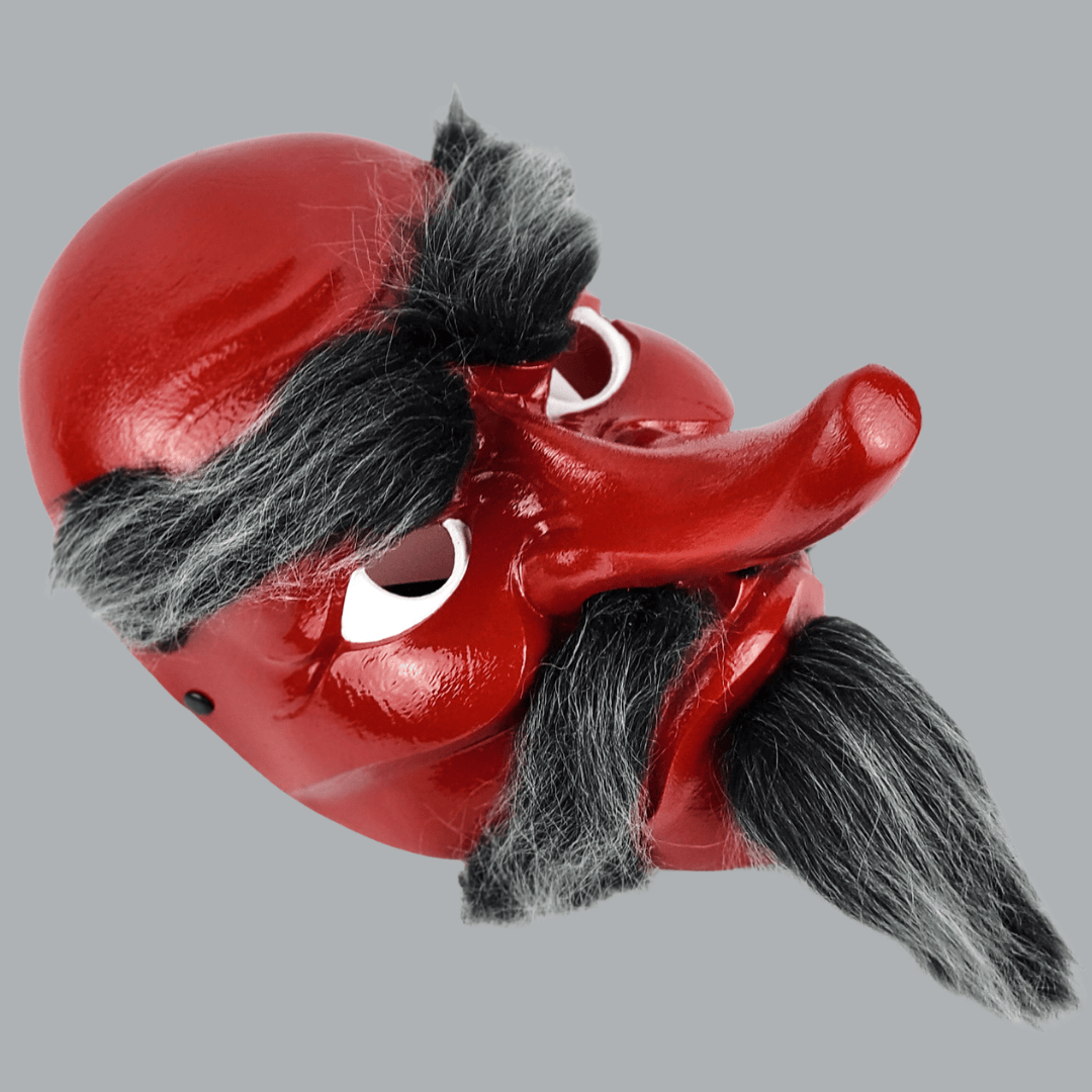 Space Armory Tengu Japanese Mask With Black Hair Masks