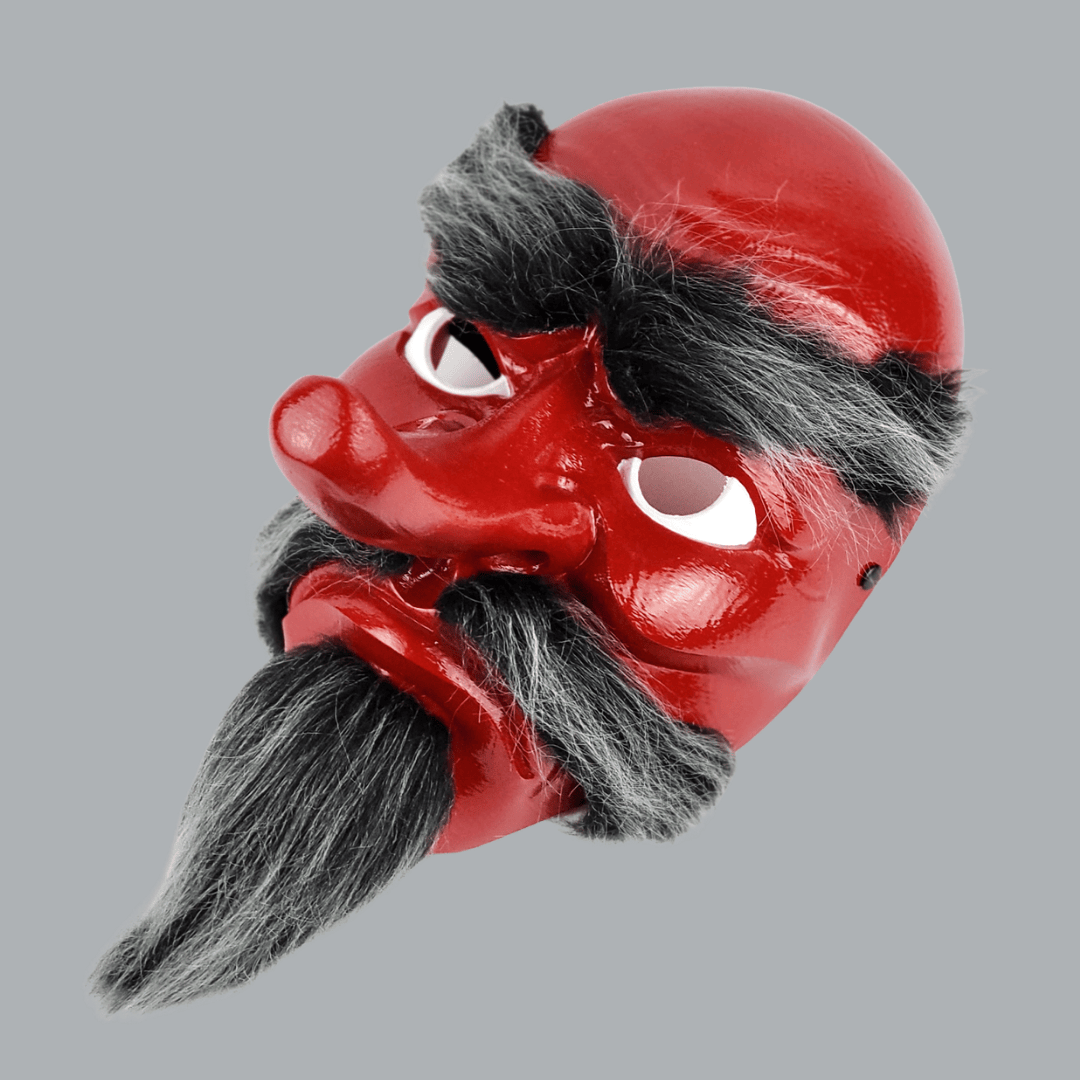 Space Armory Tengu Japanese Mask With Black Hair Masks