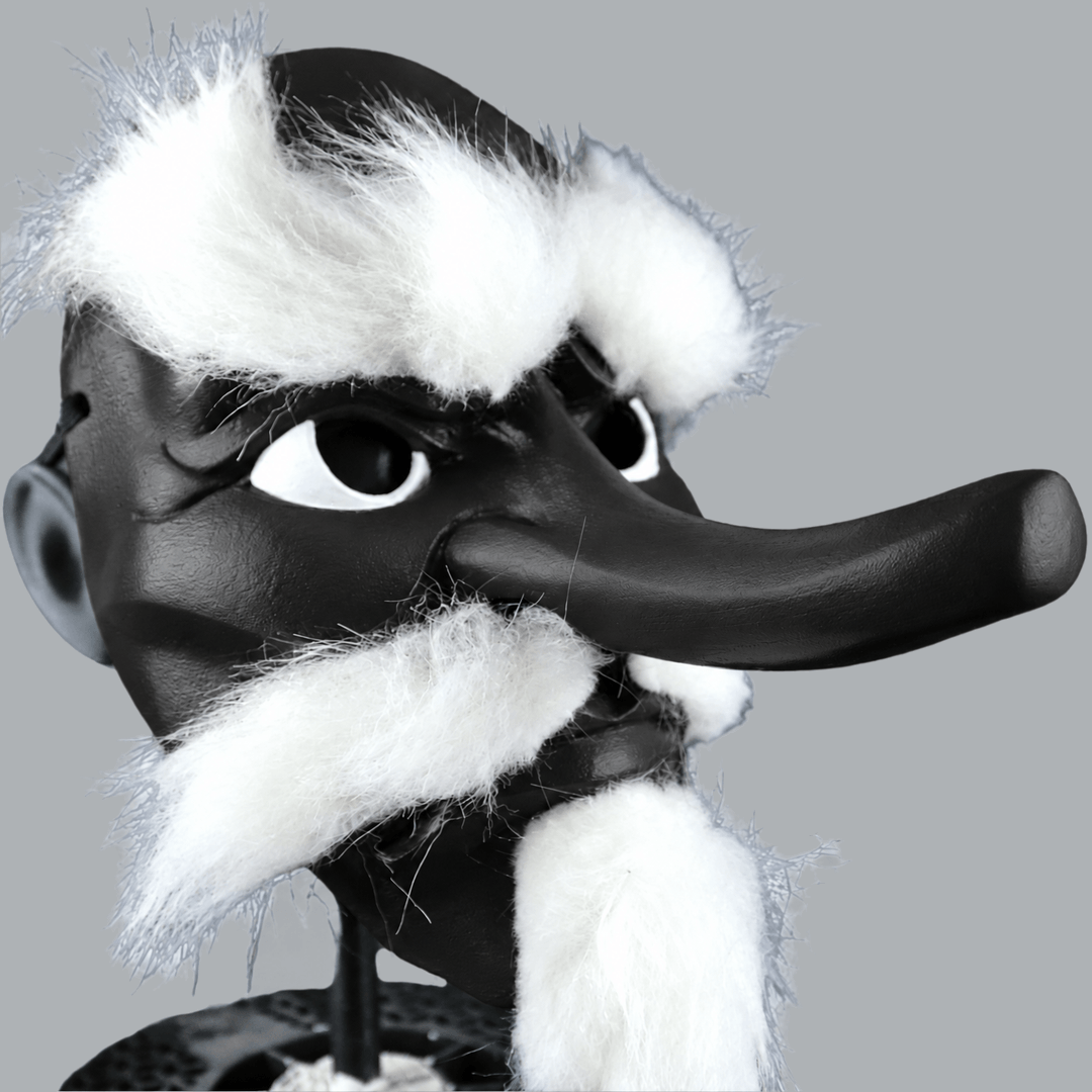 Space Armory Tengu Japanese Mask With Hair - Black Masks