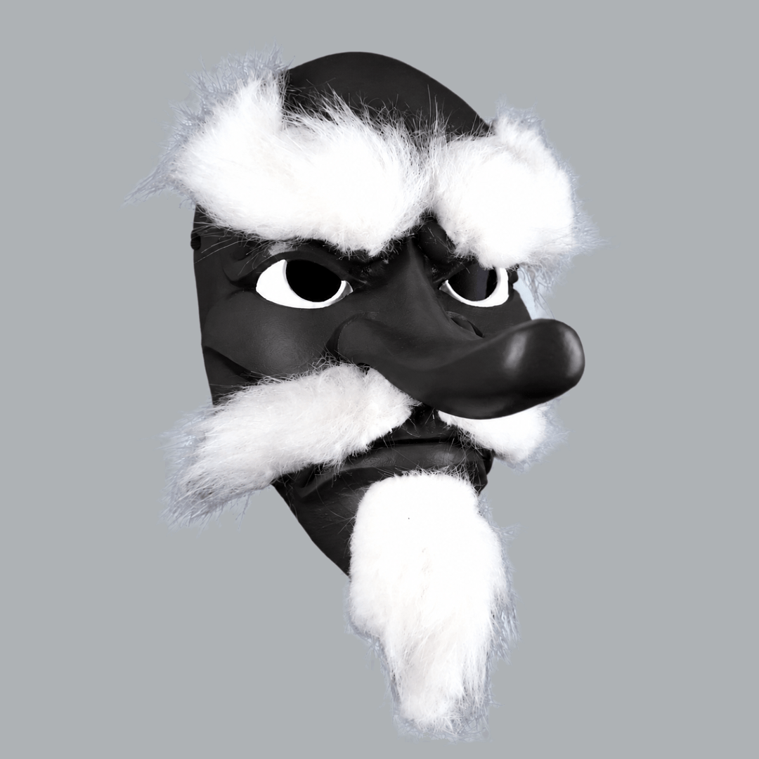Space Armory Tengu Japanese Mask With Hair - Black Masks