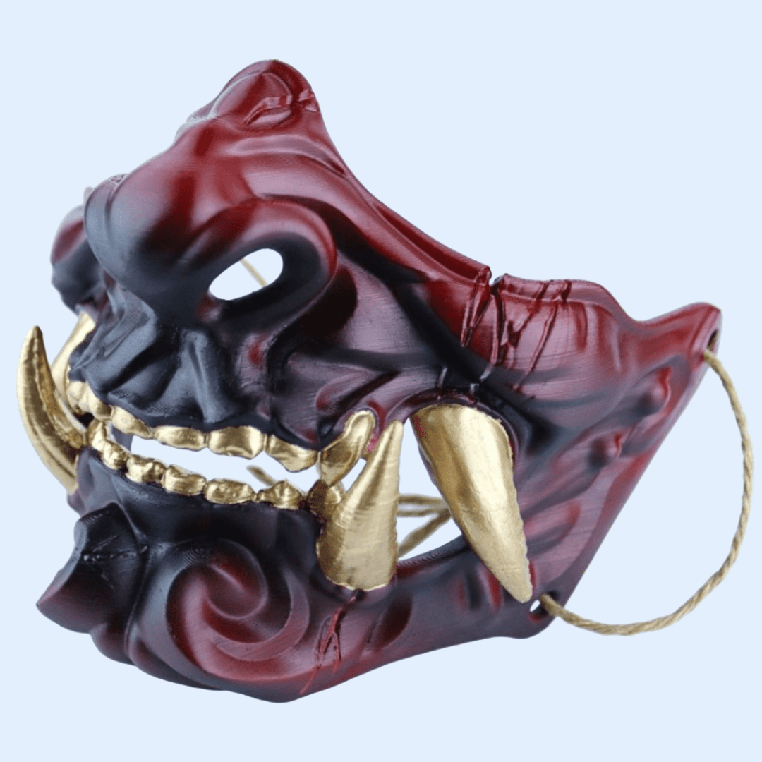 Space Armory Warrior Oni Mask Black/Red