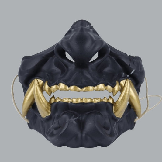 Space Armory Warrior Oni Mask - Matte Black Masks