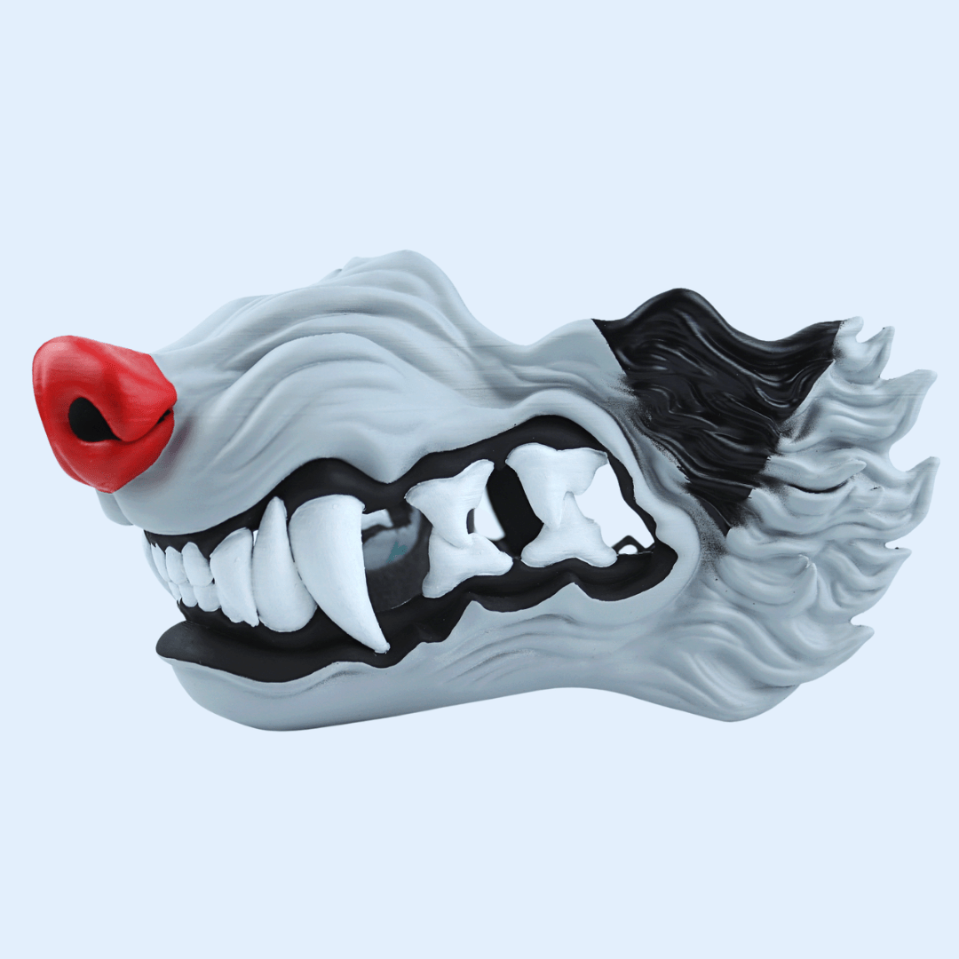 Space Armory Wolf Snarling Animal Face Mask Mightyena Colors