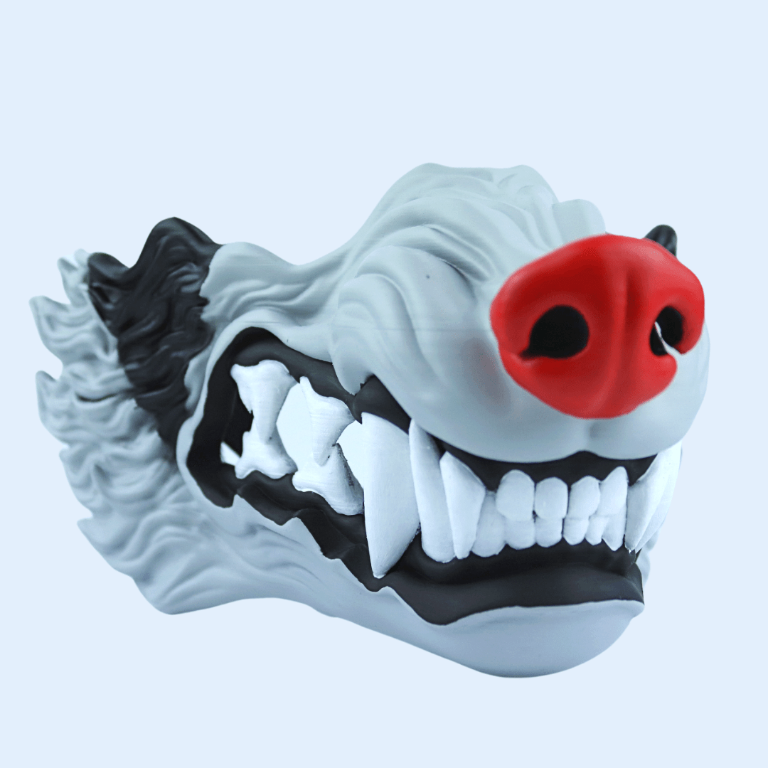 Space Armory Wolf Snarling Animal Face Mask Mightyena Colors