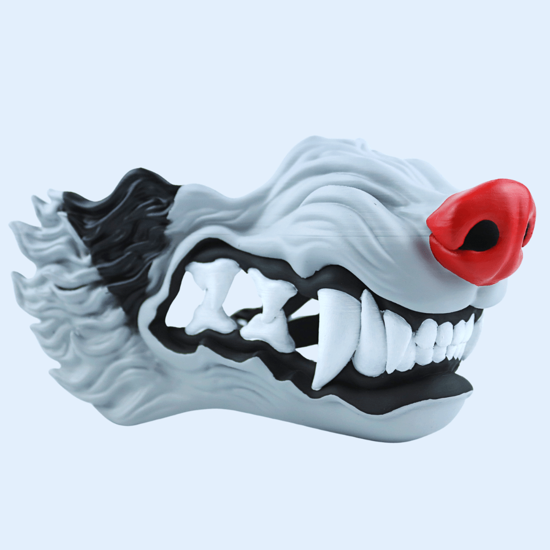 Space Armory Wolf Snarling Animal Face Mask Mightyena Colors