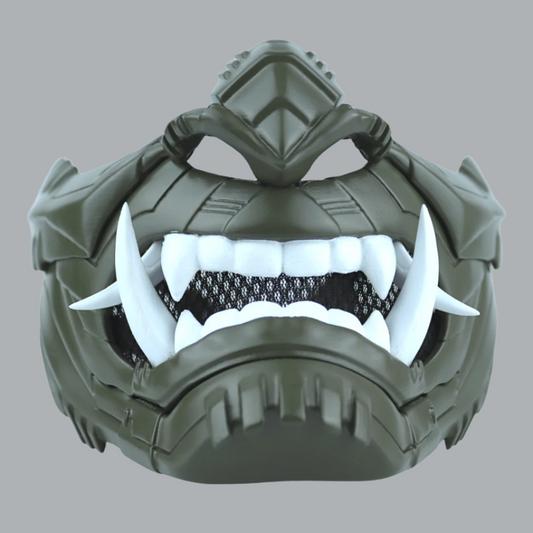 SpaceArmory Cyber Oni Mask Army Green Masks