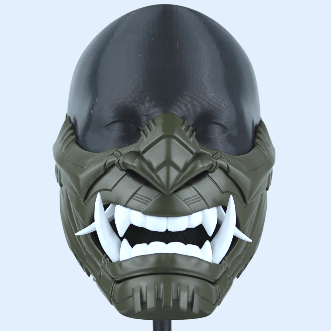 SpaceArmory Cyber Oni Mask Army Green Masks