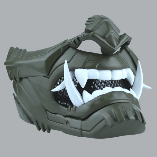 SpaceArmory Cyber Oni Mask Army Green Masks