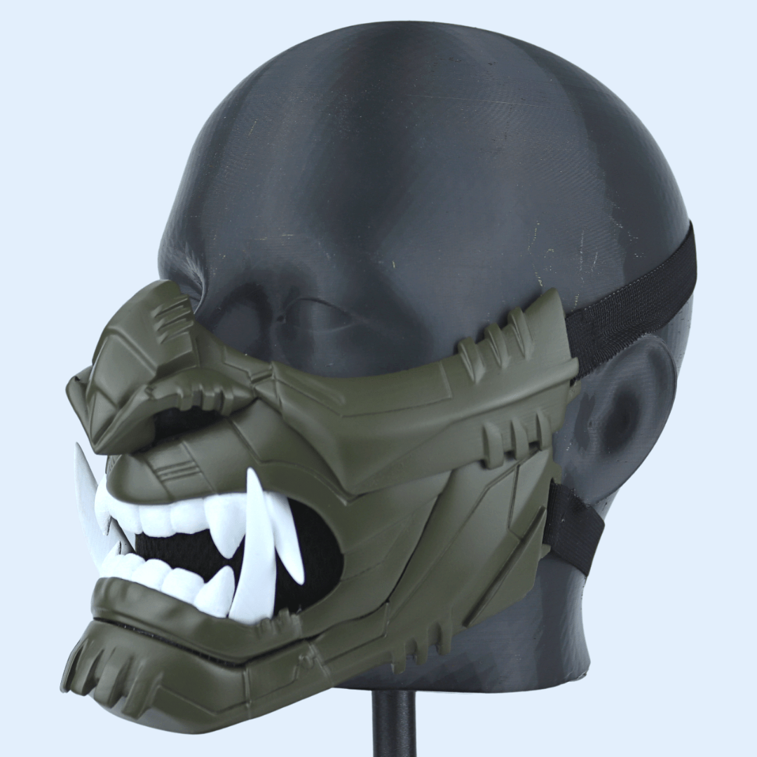 SpaceArmory Cyber Oni Mask Army Green Masks