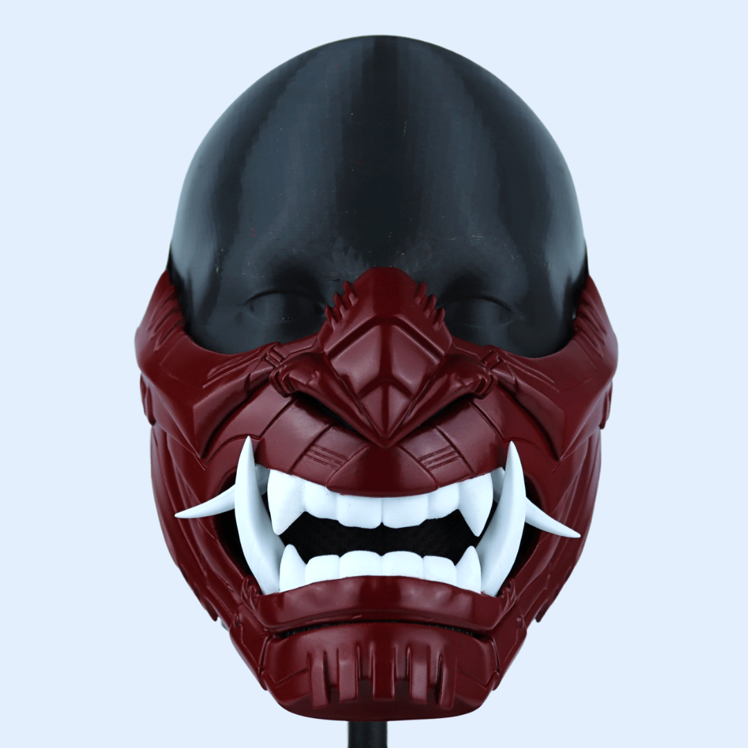 SpaceArmory Cyber Oni Mask Burgundy