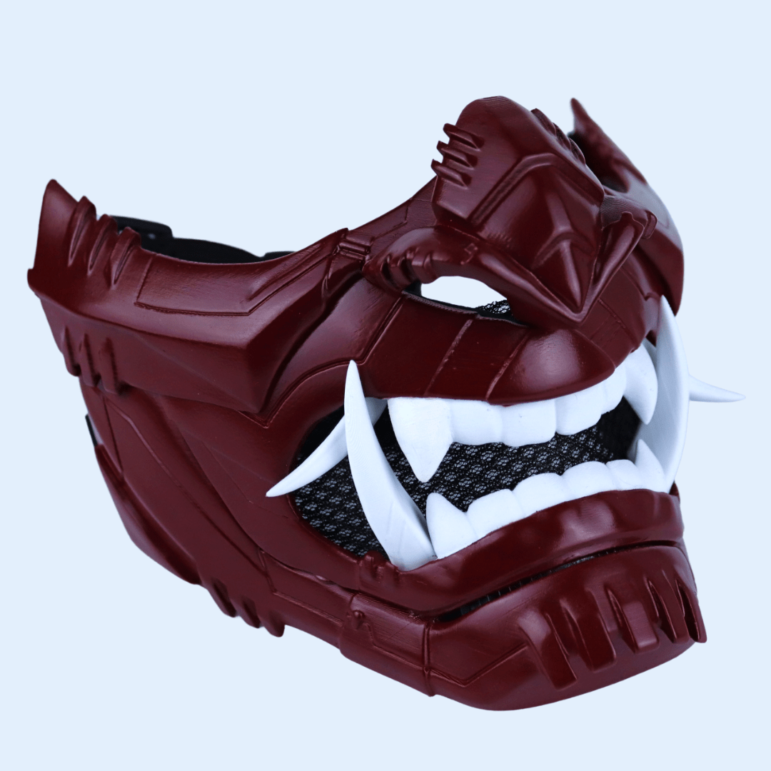 SpaceArmory Cyber Oni Mask Burgundy