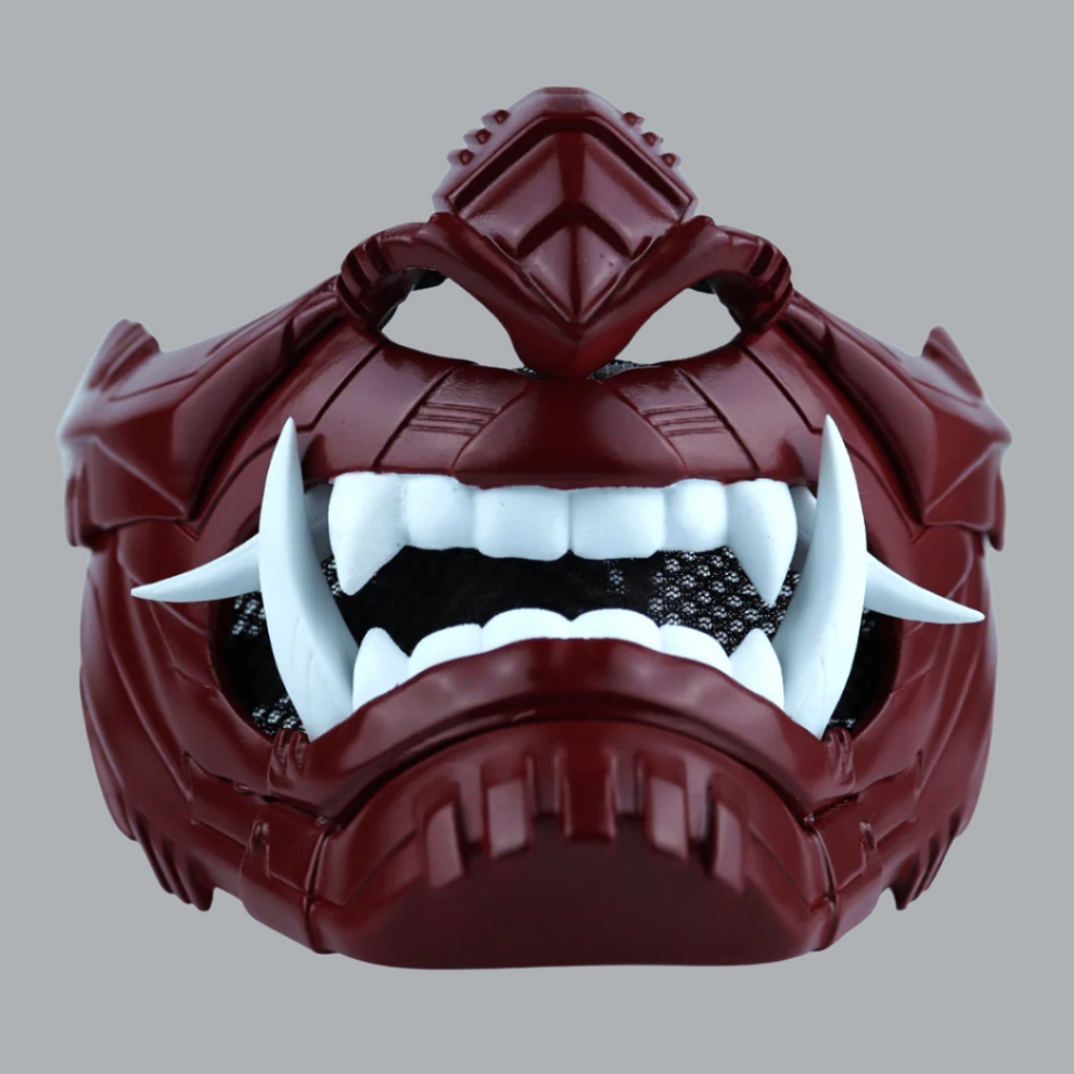 Cyber Oni Mask - Burgundy – Space Armory | Japanese Mask and Cosplay Store