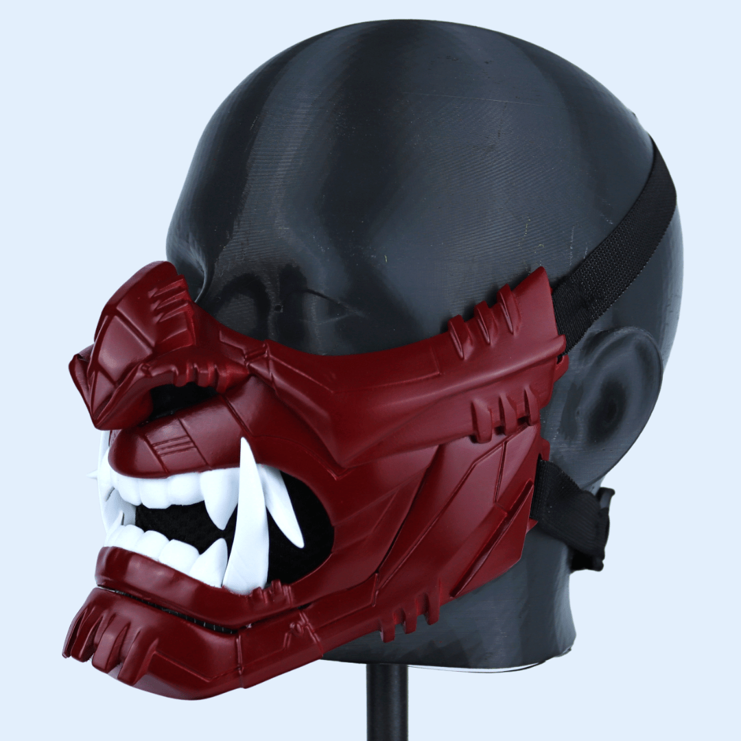 SpaceArmory Cyber Oni Mask Burgundy