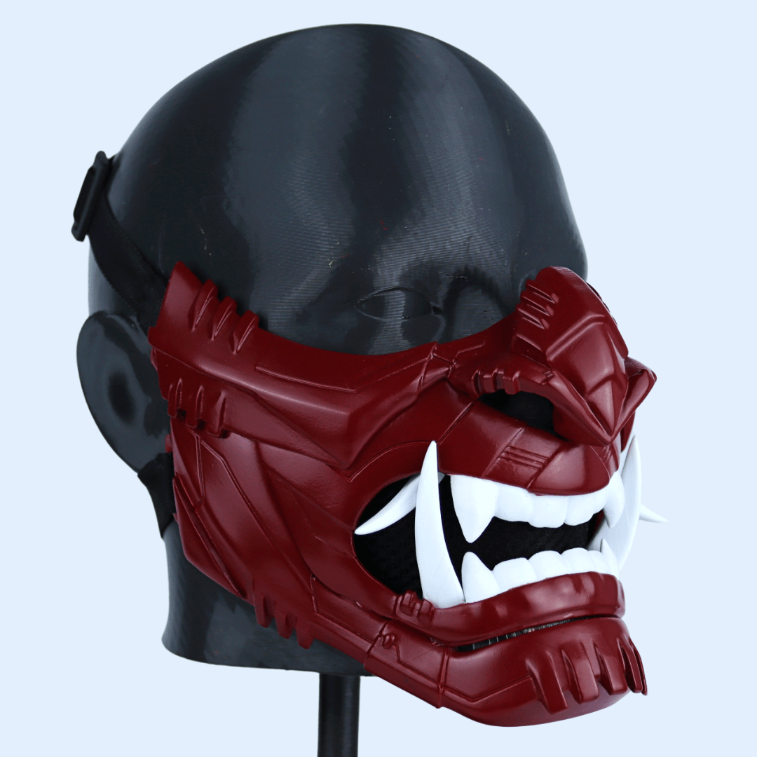 SpaceArmory Cyber Oni Mask Burgundy