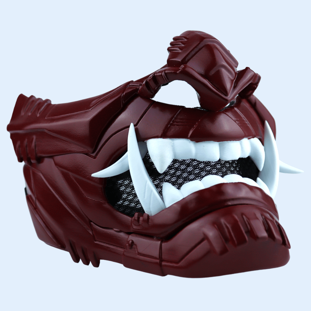 SpaceArmory Cyber Oni Mask Burgundy