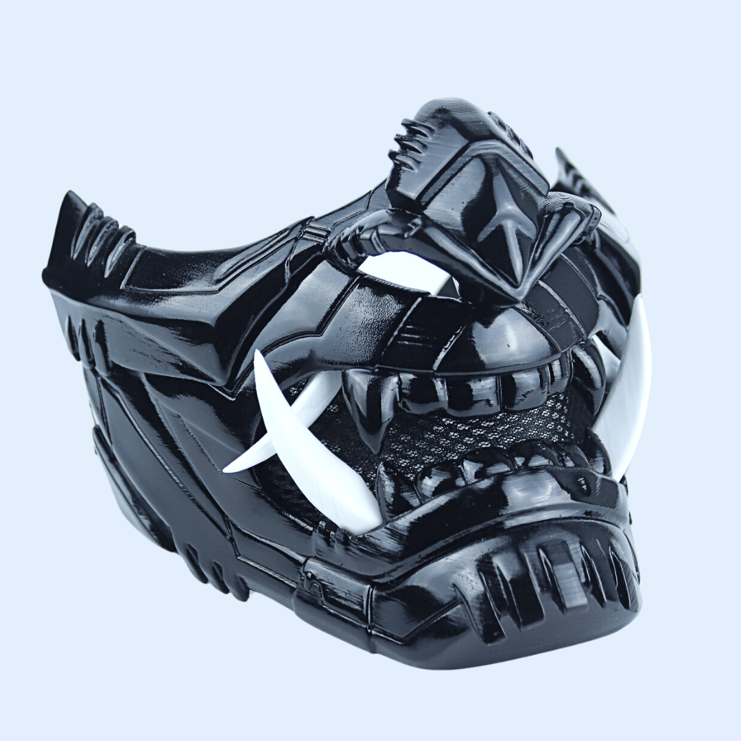 SpaceArmory Cyber Oni Mask Glossy Black