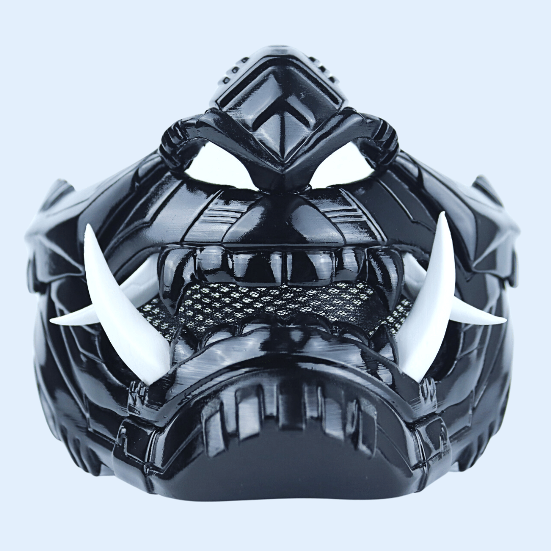 SpaceArmory Cyber Oni Mask Glossy Black