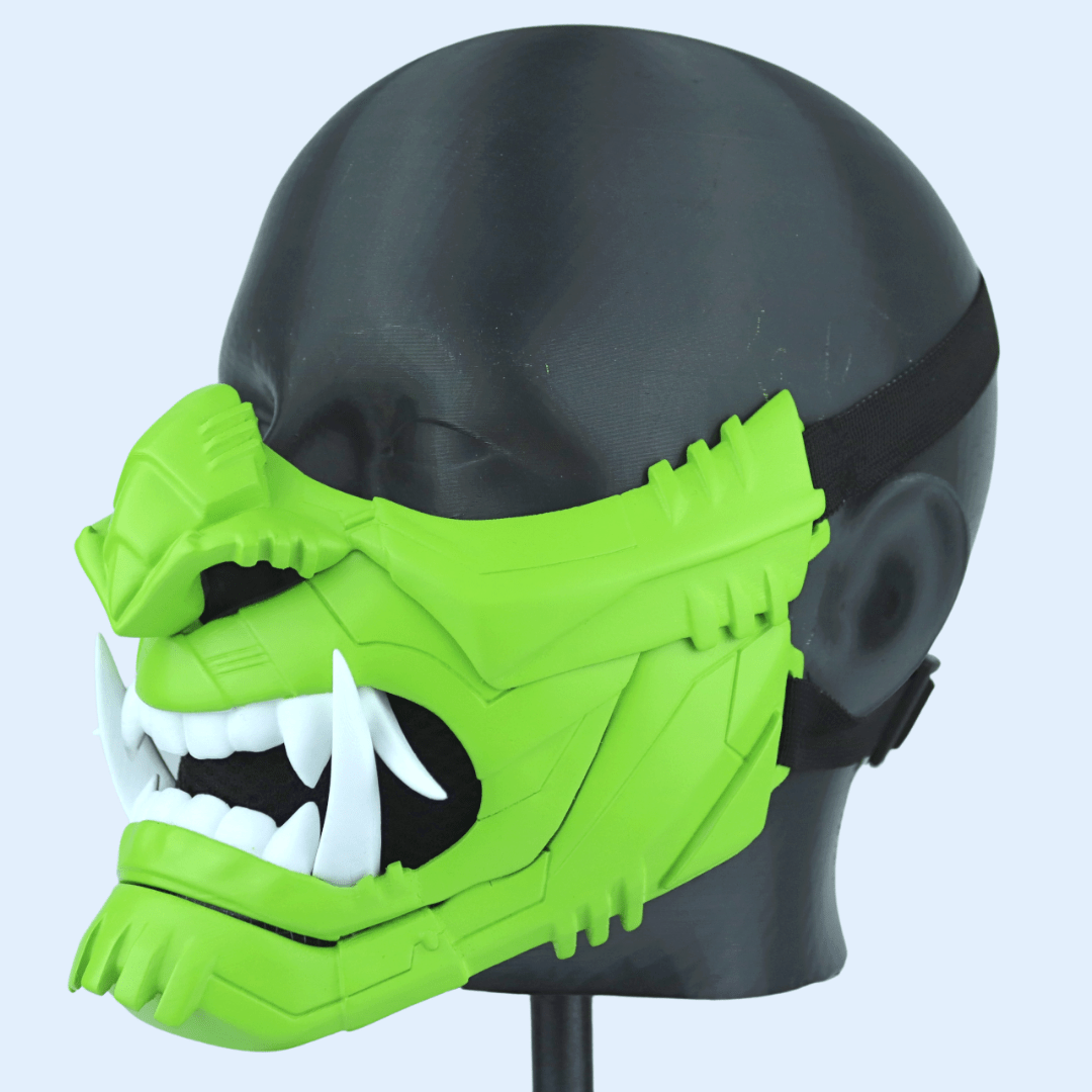 SpaceArmory Cyber Oni Mask Lime Masks