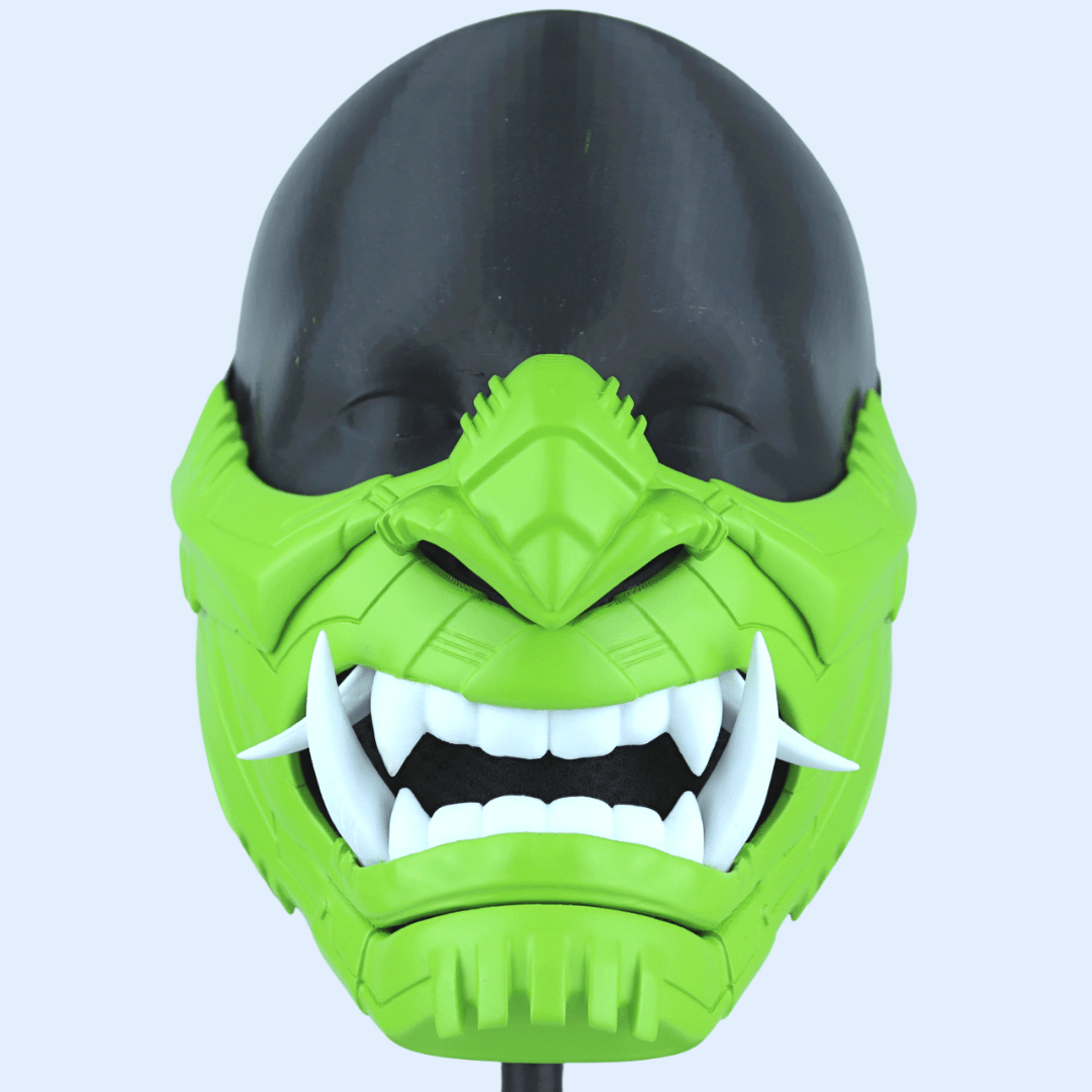 SpaceArmory Cyber Oni Mask Lime Masks