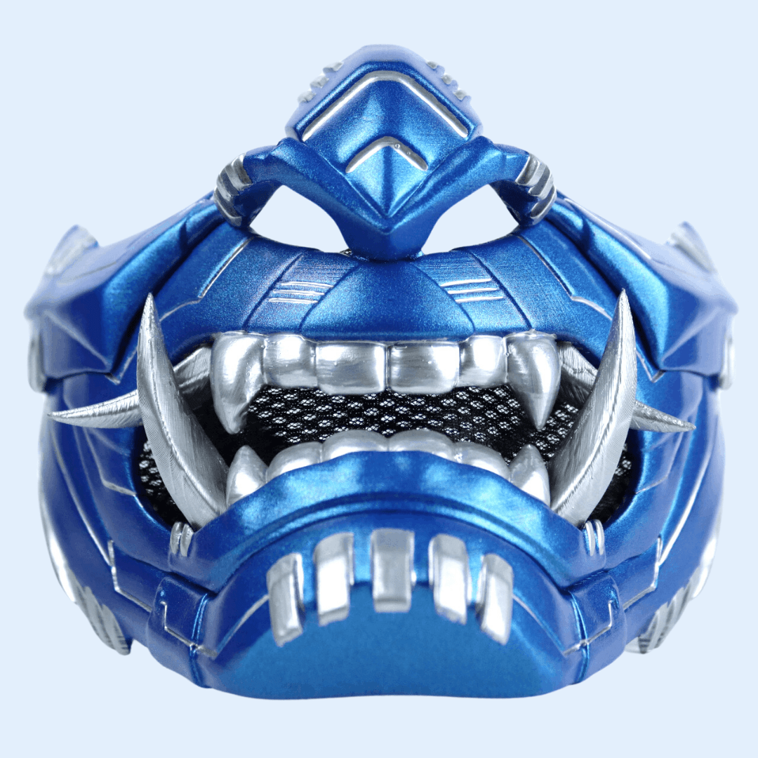 SpaceArmory Cyber Oni Mask Metallic Blue Masks