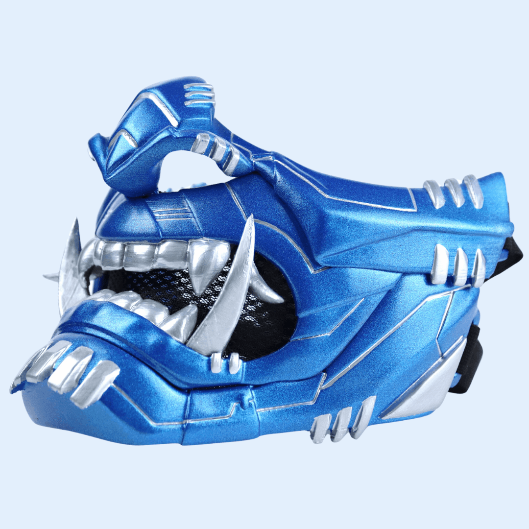 SpaceArmory Cyber Oni Mask Metallic Blue Masks