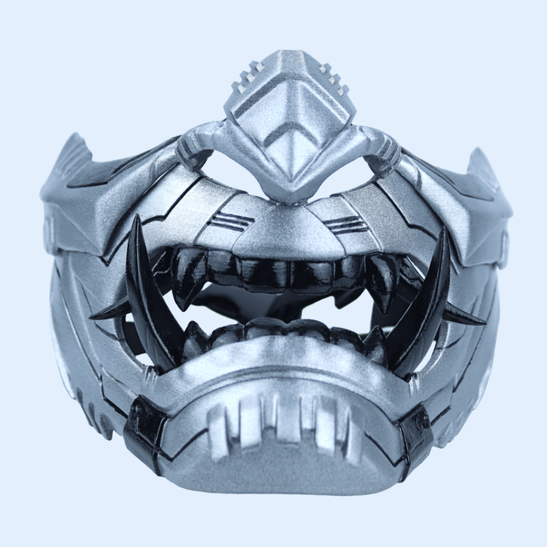 SpaceArmory Cyber Oni Mask Metallic Gray