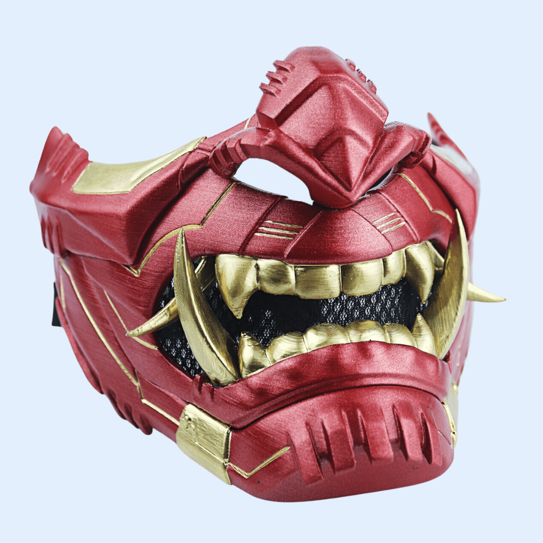 SpaceArmory Cyber Oni Mask Metallic Red