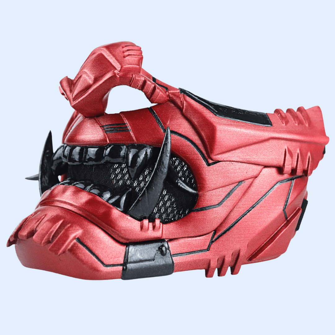 SpaceArmory Cyber Oni Mask Metallic Red