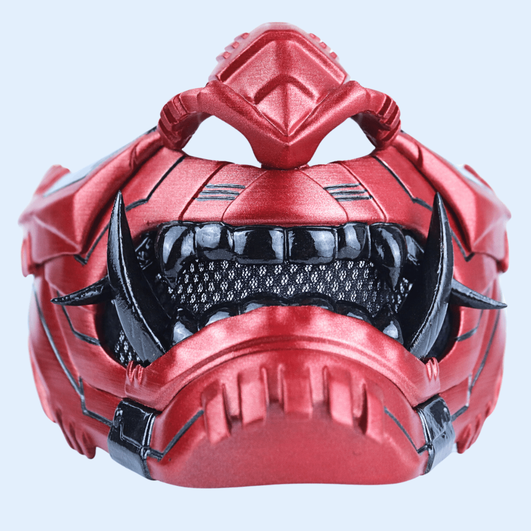 SpaceArmory Cyber Oni Mask Metallic Red