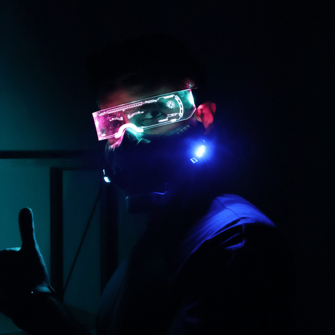 SpaceArmory Cyberpunk LED Oni Mask