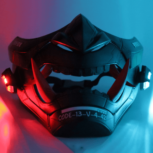 SpaceArmory Cyberpunk LED Oni Mask