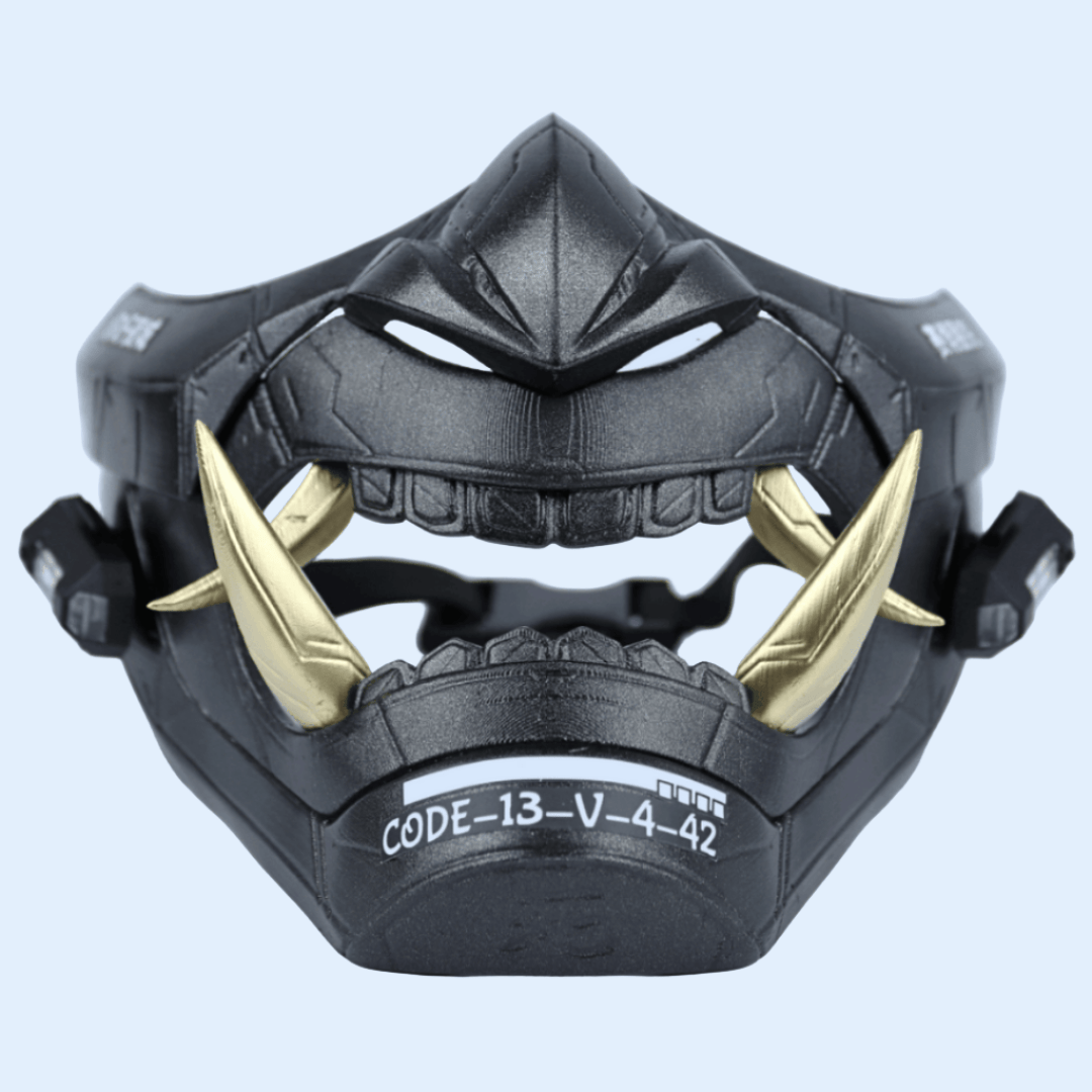 Cyberpunk LED Oni Mask – Space Armory | Japanese Mask and