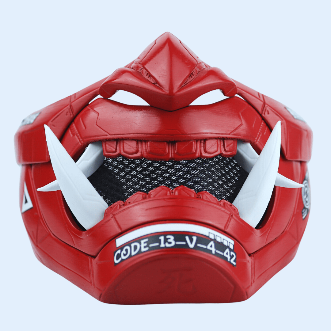 SpaceArmory Cyberpunk Oni Mask Fire Red