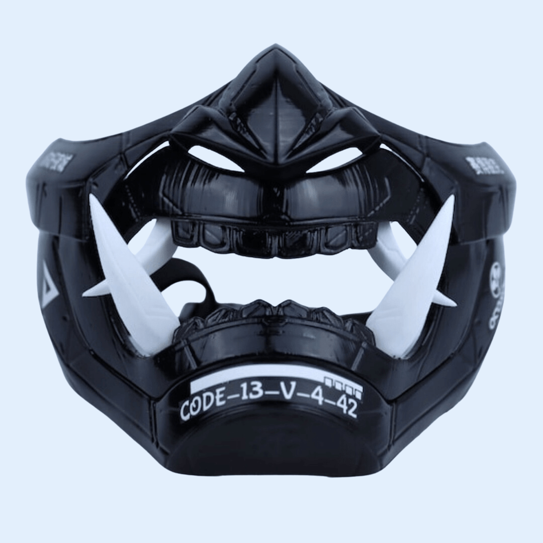 SpaceArmory Cyberpunk Oni Mask Glossy Black