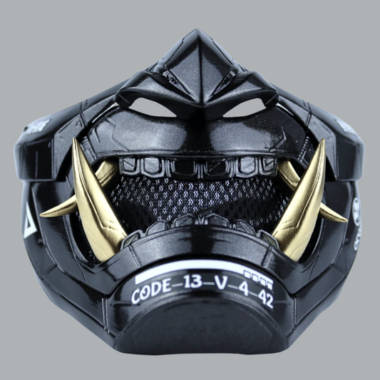 SpaceArmory Cyberpunk Oni Mask Metallic Black Masks