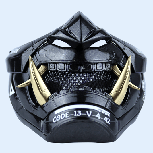 SpaceArmory Cyberpunk Oni Mask Metallic Black Masks