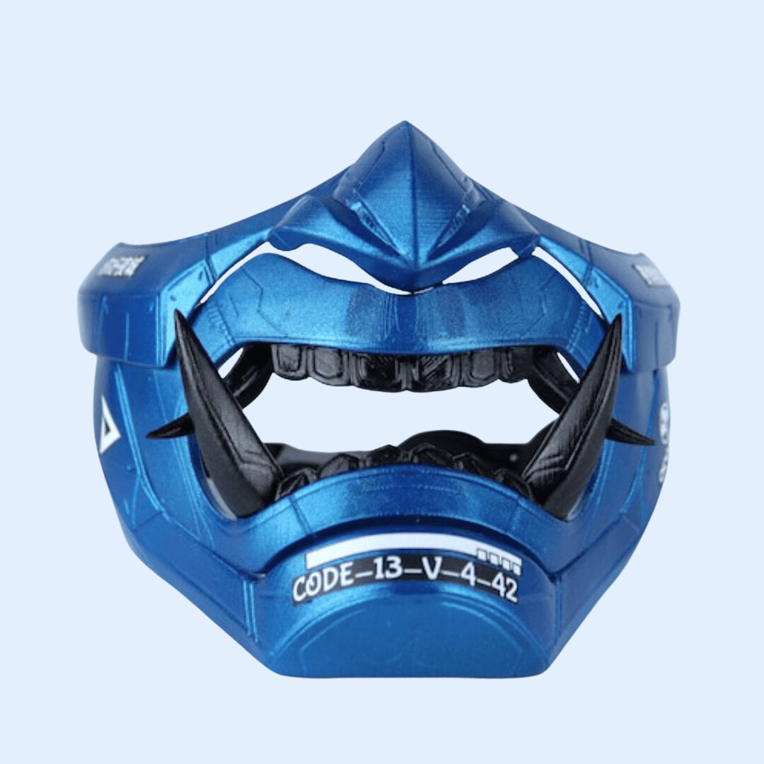 SpaceArmory Cyberpunk Oni Mask Metallic Blue
