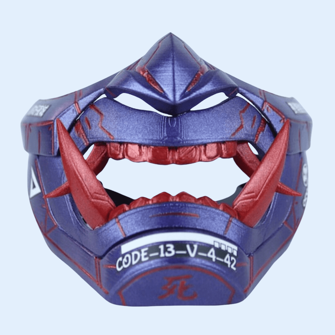 SpaceArmory Cyberpunk Oni Mask Metallic Violet