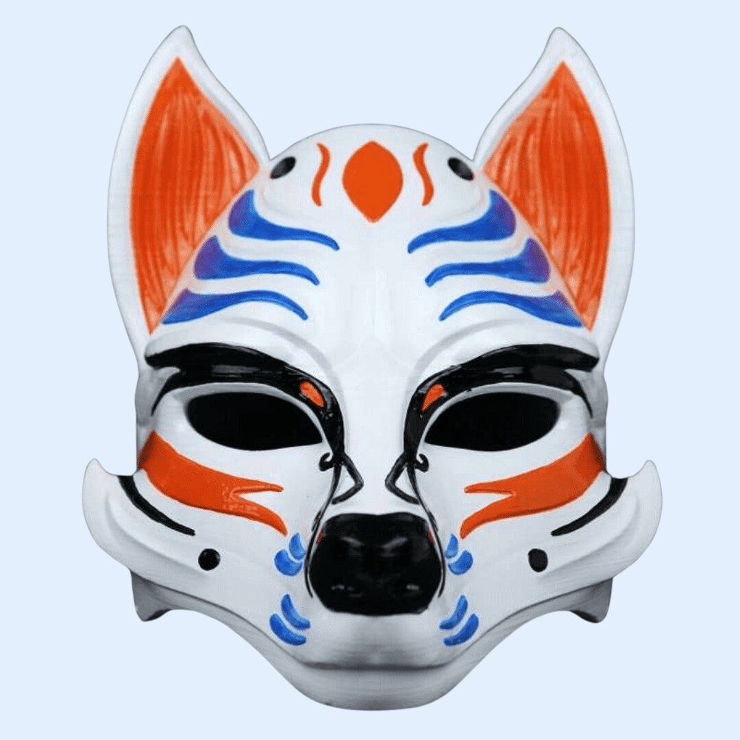 SpaceArmory Kitsune Fox Mask Blue/Orange