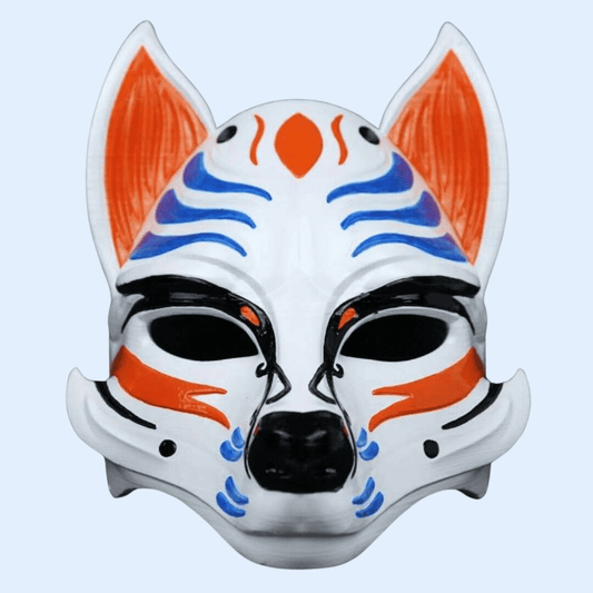 SpaceArmory Kitsune Fox Mask Blue/Orange