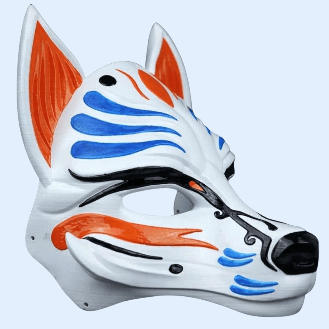 SpaceArmory Kitsune Fox Mask Blue/Orange