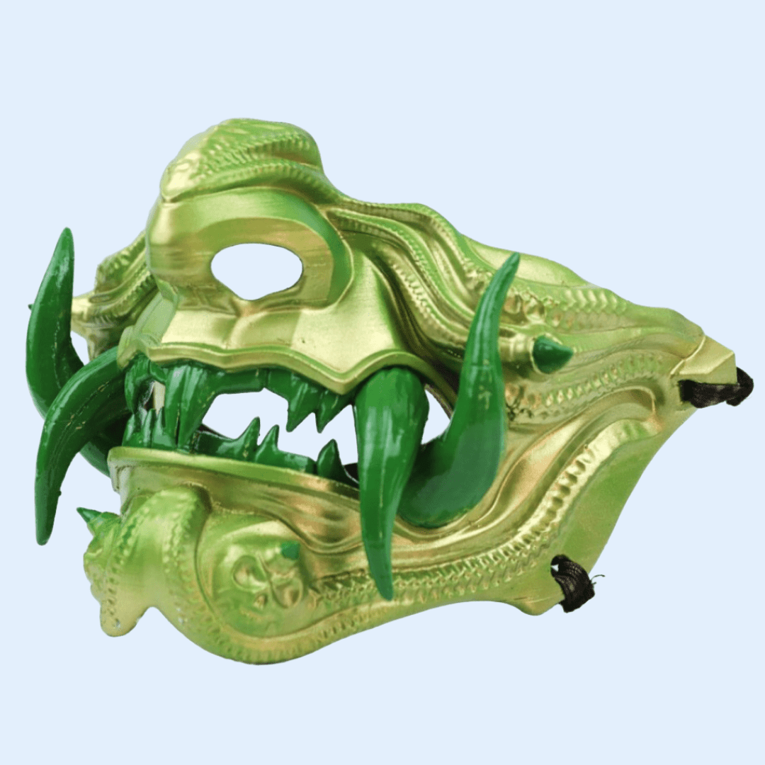 SpaceArmory Samurai Oni Mask Gold/Green