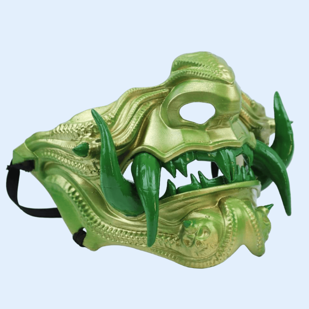 SpaceArmory Samurai Oni Mask Gold/Green